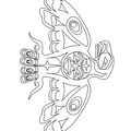 Aboriginal Animal Birds Eagle Drawings Coloring Book Page