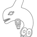 Aboriginal Animal Whale Drawings Coloring Book Page