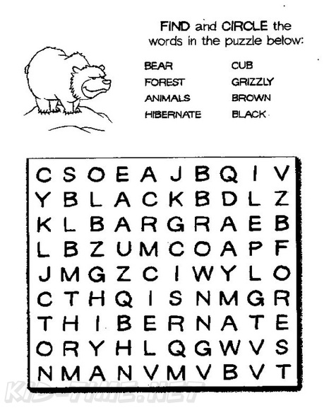 Bear Craft And Activities Coloring Book Page Free Coloring