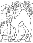 Camel Coloring Book Page