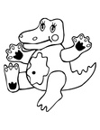 Crocodile Coloring Book Page