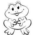 Simply Frog Toddler Pre-School Coloring Book Page