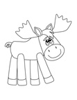 Moose Coloring Book Pages Coloring Book Page