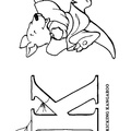 K Kangaroo Animal Alphabet Coloring Book Page