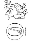 O Owl Animal Alphabet Coloring Book Page