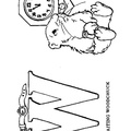 W Woodchuck Animal Alphabet Coloring Book Page