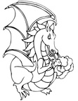 Dragon Coloring Book Page