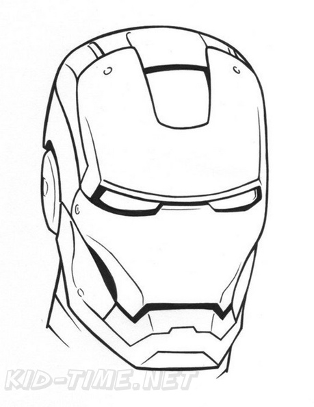 ironman mask coloring pages