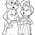 Alvin and the Chipmunks Coloring Book Page
