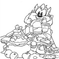 Baby Taz Baby Looney Tunes Coloring Book Page