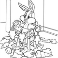 Baby Bugs Baby Looney Tunes Coloring Book Page
