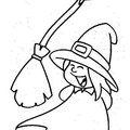 Witch Basic Shapes Toddler Beginner Coloring Book Page