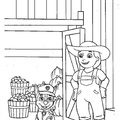 Paw Patrol Farmer Yumi Coloring Book Page