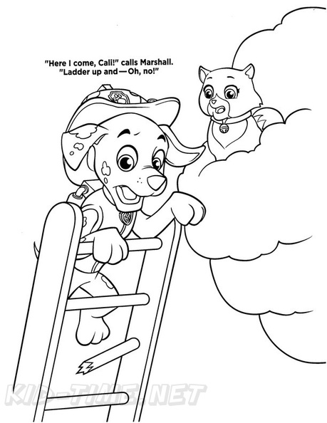 Marshall Paw Patrol Coloring Book Page | Free Coloring Book Pages