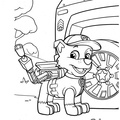 Rocky Paw Patrol Coloring Book Page