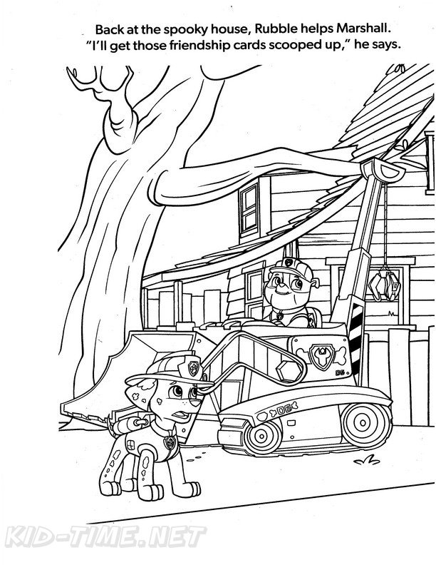 paw patrol coloring pages chase card