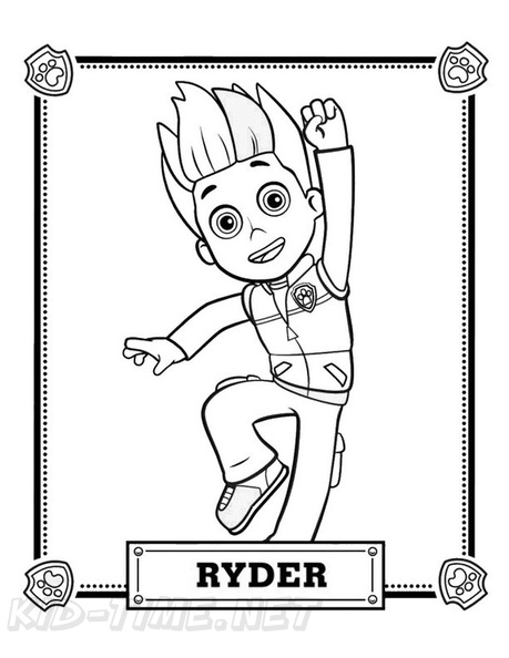 Ryder Paw Patrol Coloring Book Page | Free Coloring Book Pages Printables