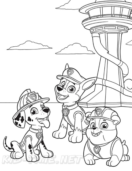 Paw Patrol Look Out Tower - Free Colouring Pages