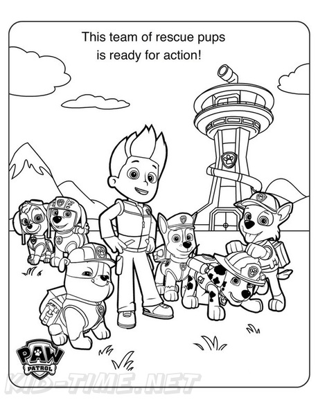 Paw Patrol Lookout Tower Coloring Book Page | Free Coloring Book Pages