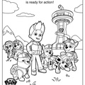 Paw Patrol Lookout Tower Coloring Book Page