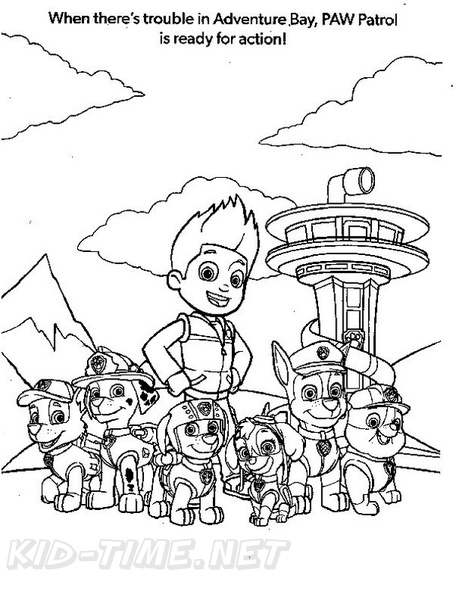 Paw Patrol Lookout Tower Coloring Page Coloring Pages