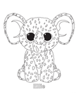 Ellie Elephant Beanie Boo Coloring Book Page