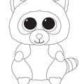 Rocco Raccoon Beanie Boo Coloring Book Page
