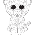 Speckles Leopard Beanie Boo Coloring Book Page
