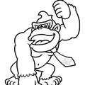 Donkey Kong Coloring Book Page