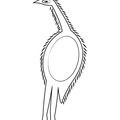 Aboriginal Animal Bird Emu Drawings Coloring Book Page