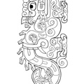 Aboriginal Animal Snake Serpent Drawings Coloring Book Page