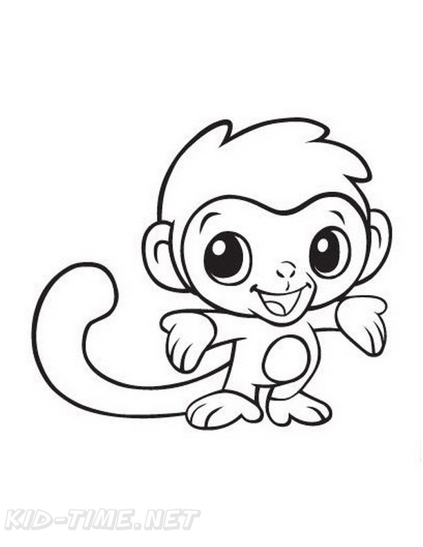 Baby Animals Coloring Book Page