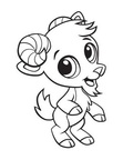 Baby Animals Coloring Book Page