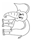 Elephant Coloring Book Page
