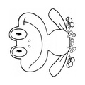 Cute Frog Coloring Book Page