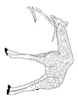 Realistic Giraffe Coloring Book Pages
