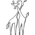 Simple Giraffe Toddler Coloring Book Page