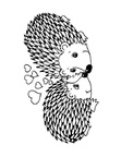 Hedgehog Coloring Book Page