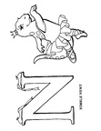N Newt Animal Alphabet Coloring Book Page