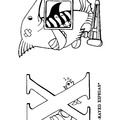 X Swordfish Xiphias Animal Alphabet Coloring Book Page