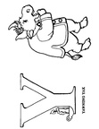 Y Yak Animal Alphabet Coloring Book Page