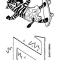 Z Zebra Animal Alphabet Coloring Book Page