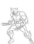 Wolverine X-Men Coloring Book Page