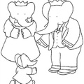 Babar Coloring Book Page