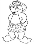 Barney Coloring Book Page