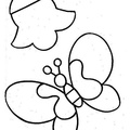 Butterfly Basic Shapes Toddler Beginner Coloring Book Page