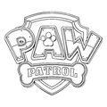 Paw Patrol Logo Coloring Book Page