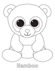 Bamboo Bear Beanie Boo Coloring Book Page