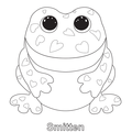 Smitten Frog Beanie Boo Coloring Book Page