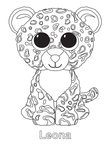 Leona Leopard Beanie Boo Coloring Book Page